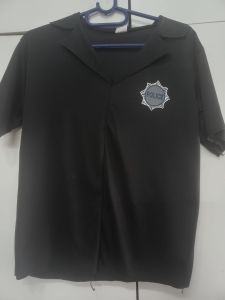 Kids Costumes to Hire -  Police shirt - Black with printed badge